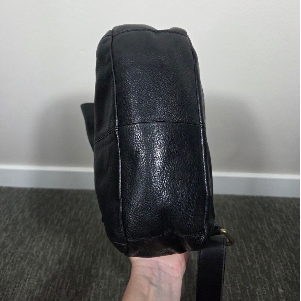American Leather Co Black Leather Backpack Purse - Picture 6 of 16
